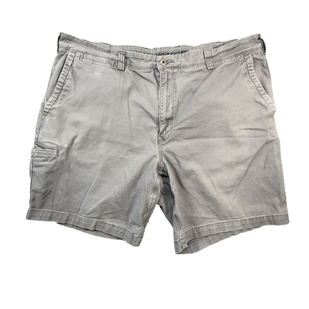 Duluth Trading Flex Ballroom Khaki Shorts Mens 40 Relaxed Fit Work Utility‎ Gray
